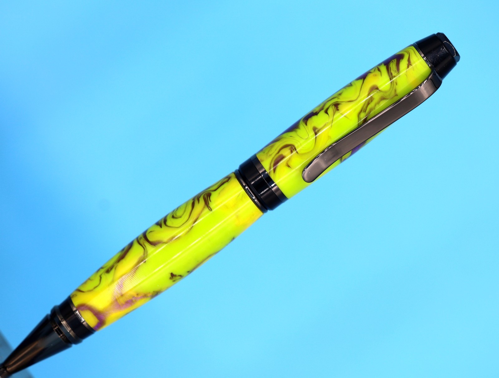 Classic Handmade Cigar Ballpoint Pen – Gunmetal with Goosebumps Color #112