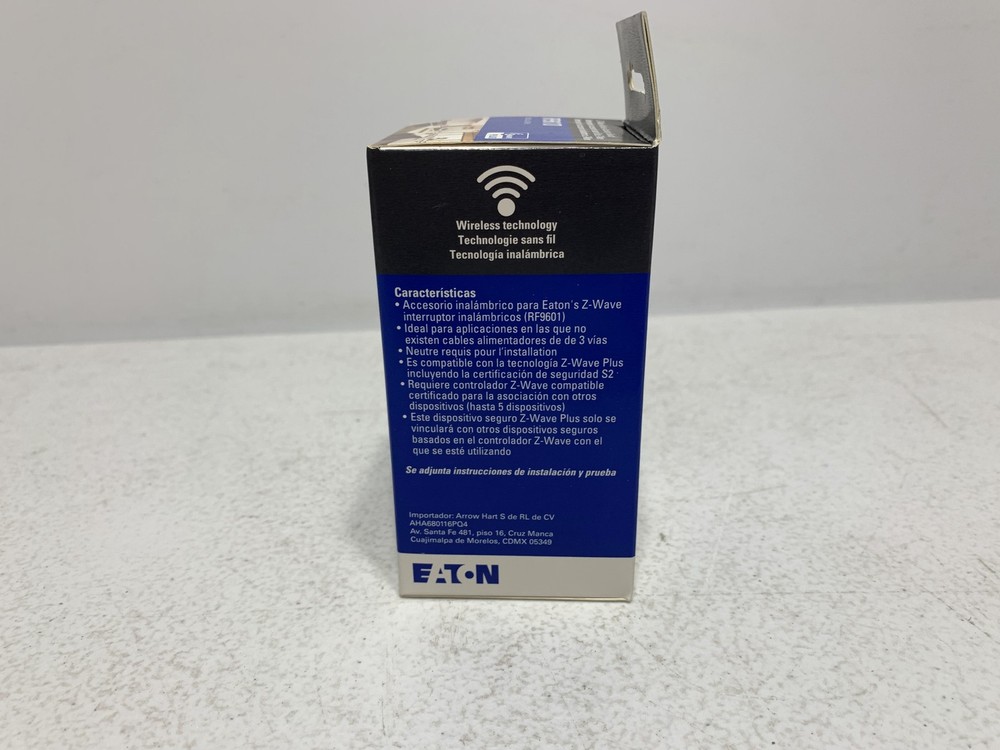 Eaton RF9617DSG Z-Wave Accessory Light Switch 120V Silver Granite