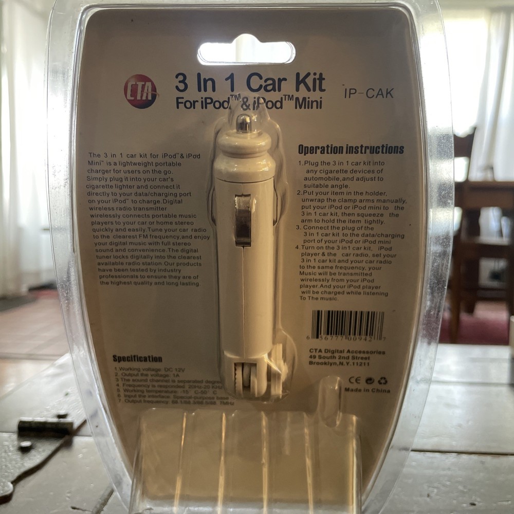 3 in 1 Car Kit FM Transmitter, Charger, and Holder CTA