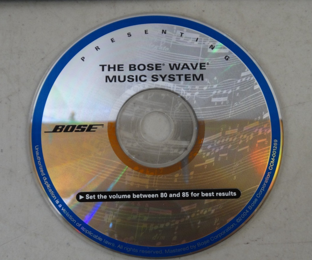Official Bose Wave Music System Discs Owners Demonstration Disc Original