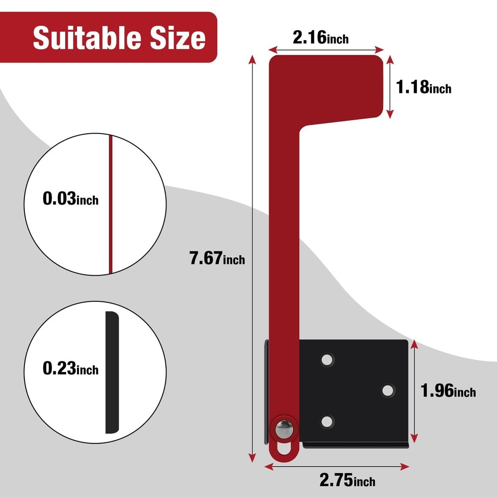 Merear Mailbox Flag Replacement Kit, Galvanized Steel for Mailbox, Red