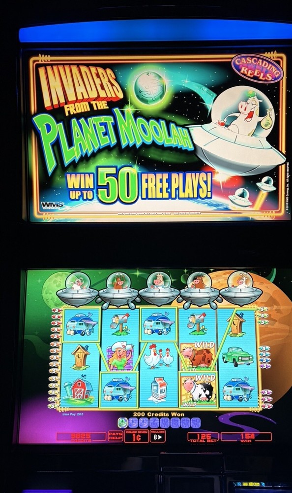 WMS BB2 SLOT MACHINE SOFTWARE GAME CARD ONLY INVADERS FROM PLANET MOOLAH TESTED