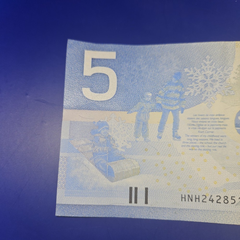 2001 Canada $5 Dollar Banknote
