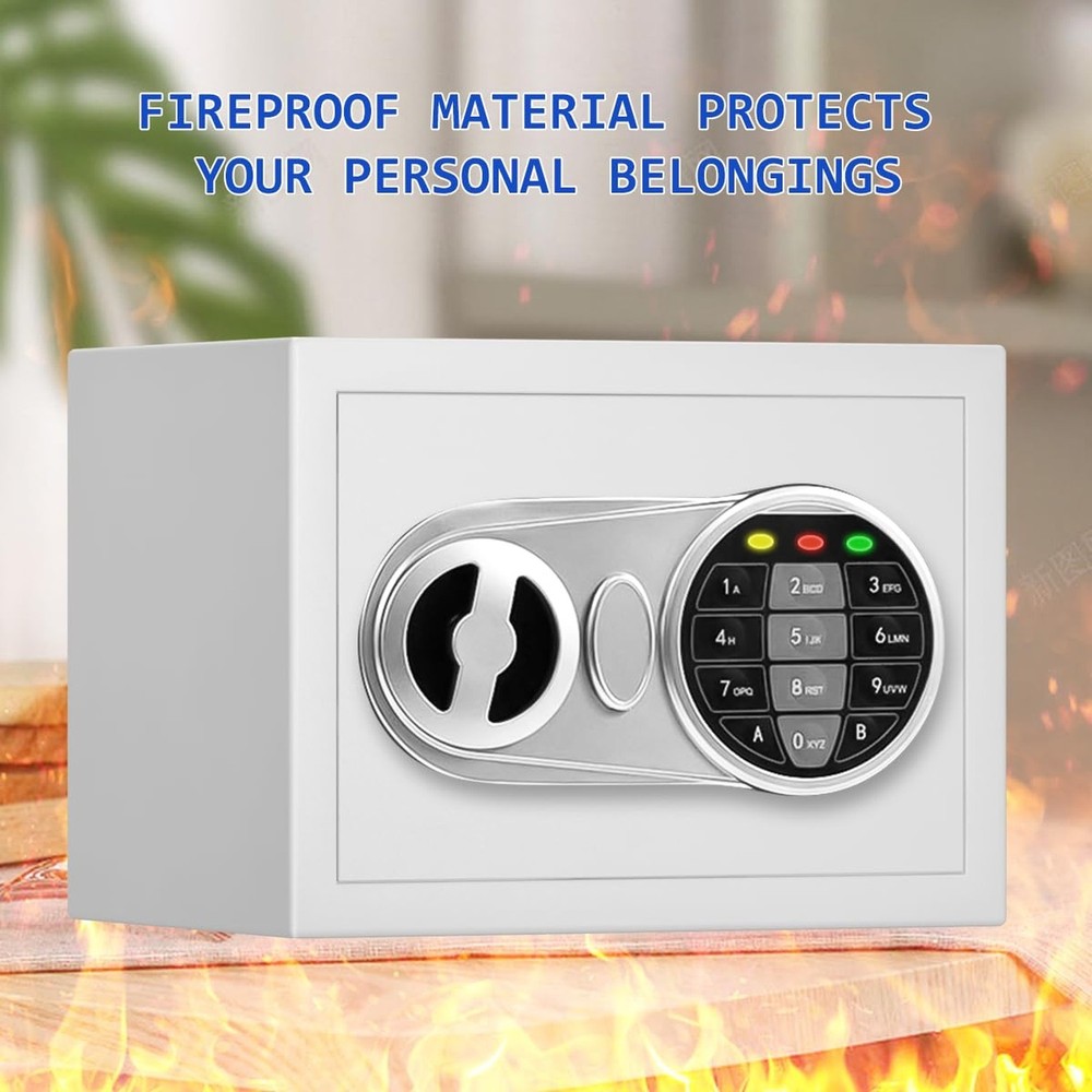 Safe Box with Sensor Light, Security Safe with Digital Keypad Money Safe Stee...