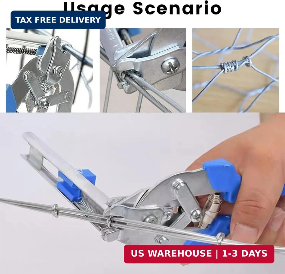 Type M Nail Ring Pliers,Multi-function Cage Clamp Hog Ring Pliers with M Clips f