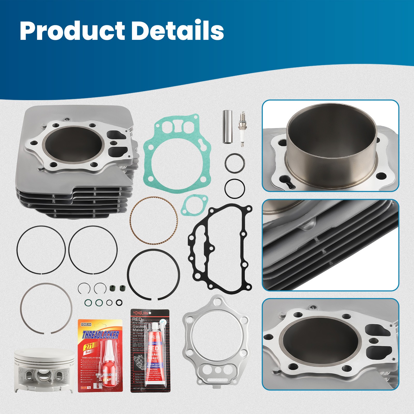 Cylinder Piston Top End Kit for Honda TRX500FM/FE Foreman 500 4x4/S/ES 2005-2011