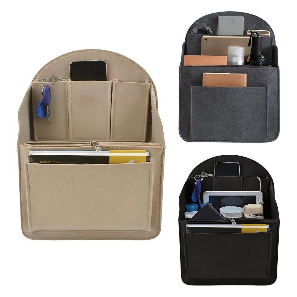 Backpack Organizer Insert Shoulder Bag Insert With Muti-pocket Felt Storage