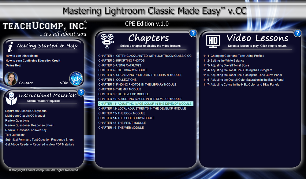 ADOBE LIGHTROOM CLASSIC CC DELUXE Training Tutorial & Quick Reference Guide