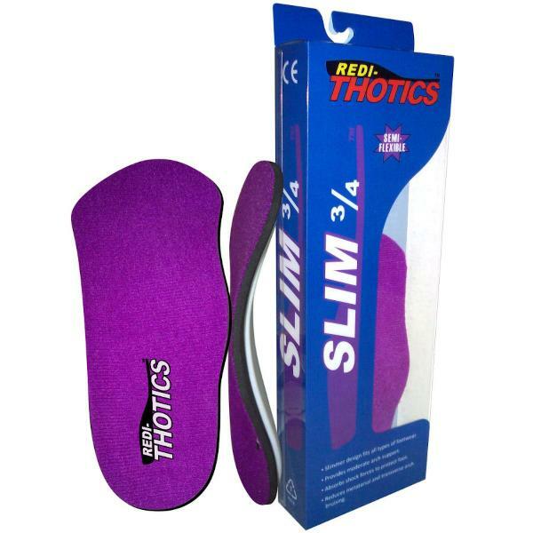 Redi-Thotics Slim 3/4 Length Orthotic Insoles, Semi-Flex. Shoe Inserts-Mult. Sz.
