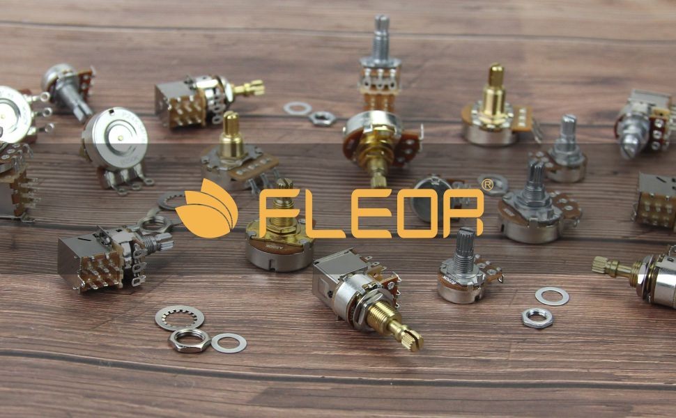 FLEOR 4Ppcs 15mm B250K Guitar Mini Audio Potentiometers Pots Short Split