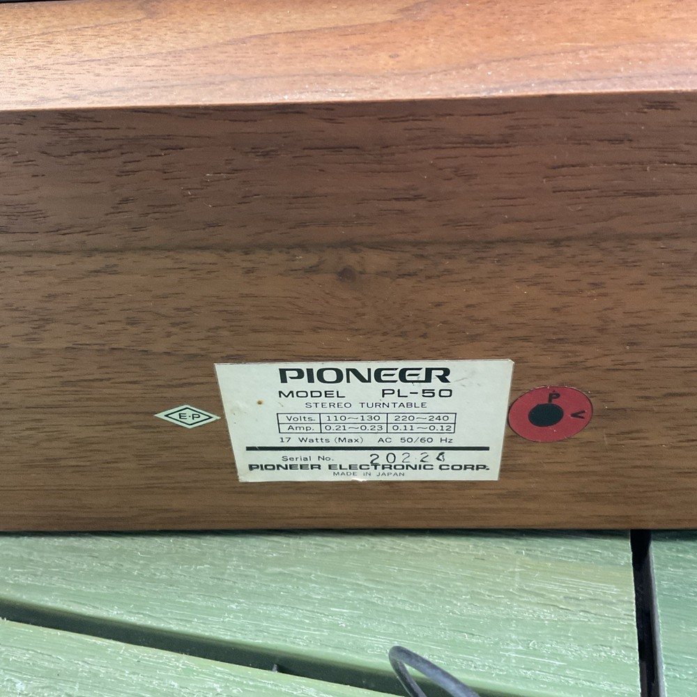 Pioneer PL-50 Turntable Record Player Untested