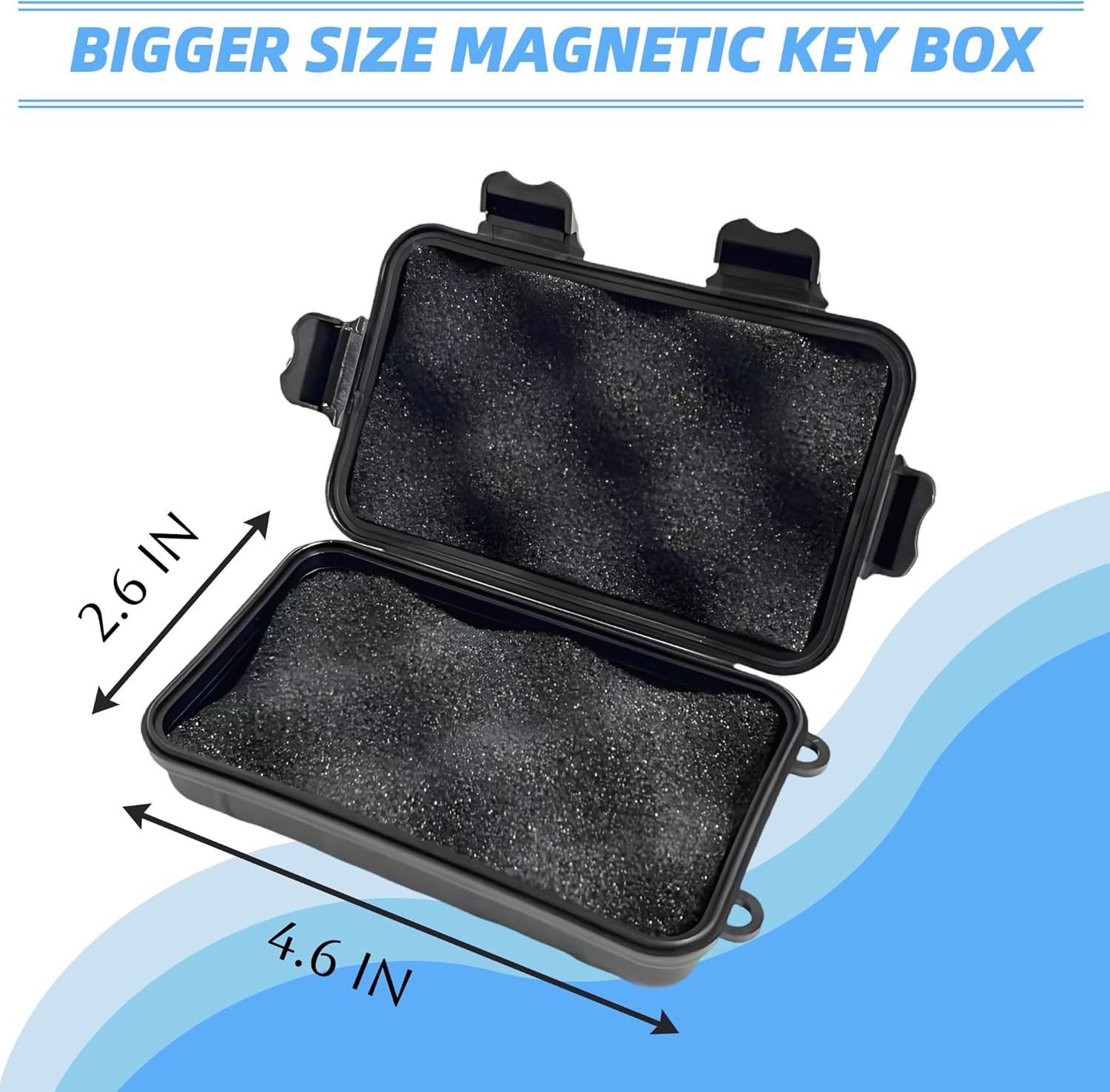 2 Pcs Magnetic Key Holders under Car, Hide Key Magnetic Box for Storage Key Indo