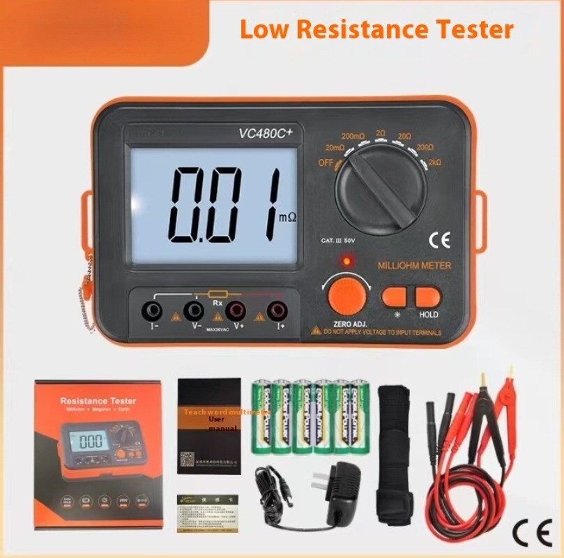 Precision Multimeter Digital Milli-ohm Multimeter Low Resistance Tester VC480C