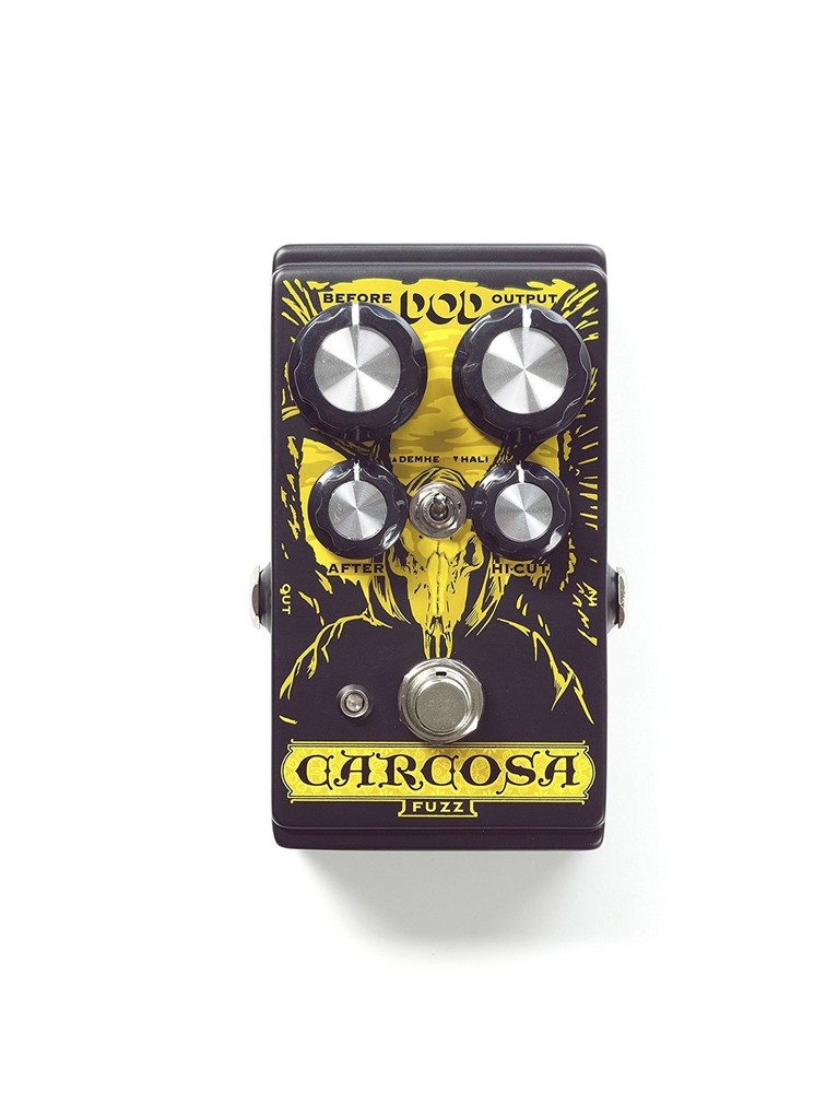 Digitech DOD Carcosa Fuzz Pedal Bundle with 3 Patch Cables and Dunlop Pick Pack