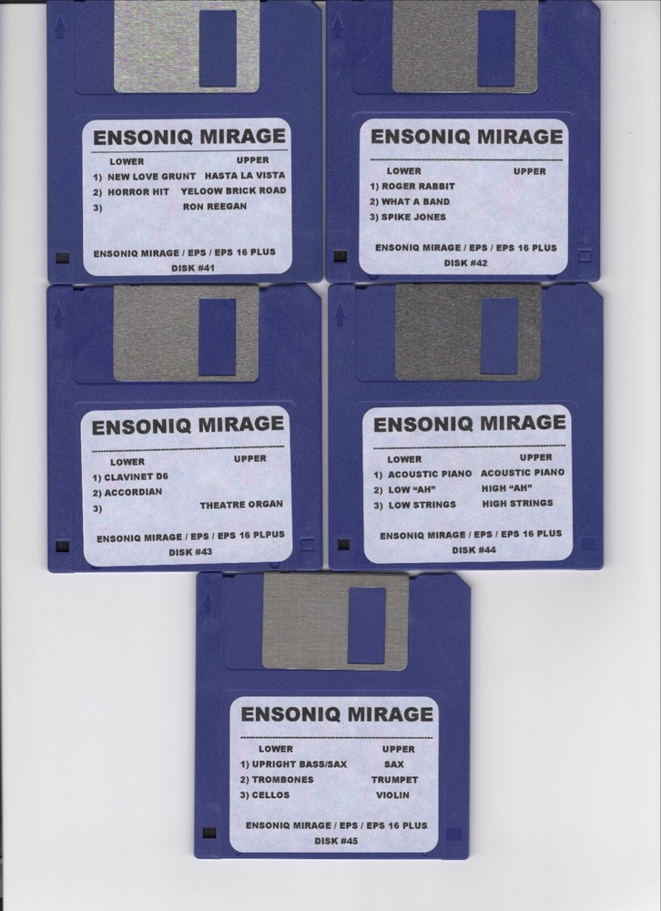 ENSONIQ MIRAGE NEW DISK SET #3 MIRAGE / EPS16+/ COMPLETE (15) DISK SET