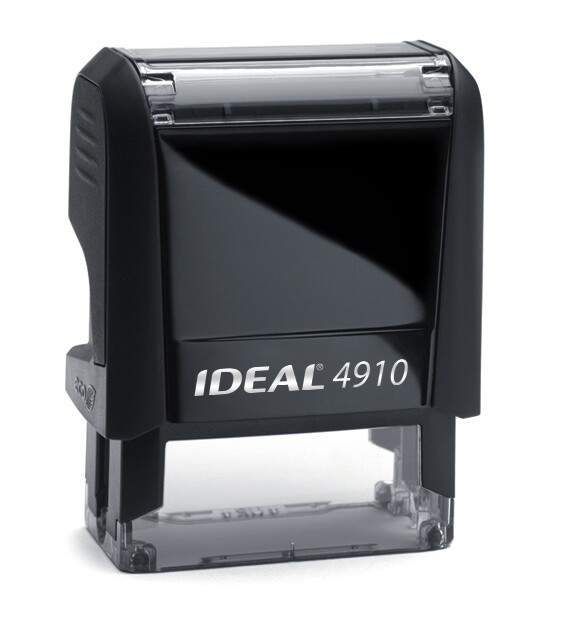 Customized Ideal 4910 Mini Self-Inking Rubber Stamper / 3/8" x 1-1/32"
