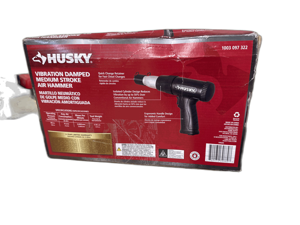 Husky Vibration Damped Medium Stroke Air Hammer