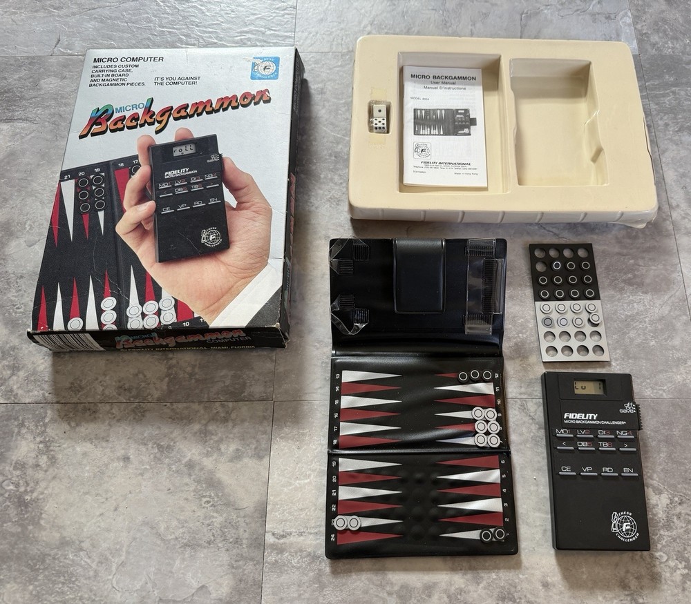 Vintage Fidelity Electronic Backgammon Micro Computer Digital Game