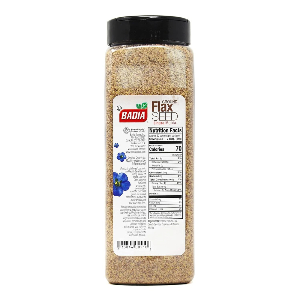 Organic Flax Seed, Ground, 16-Ounce