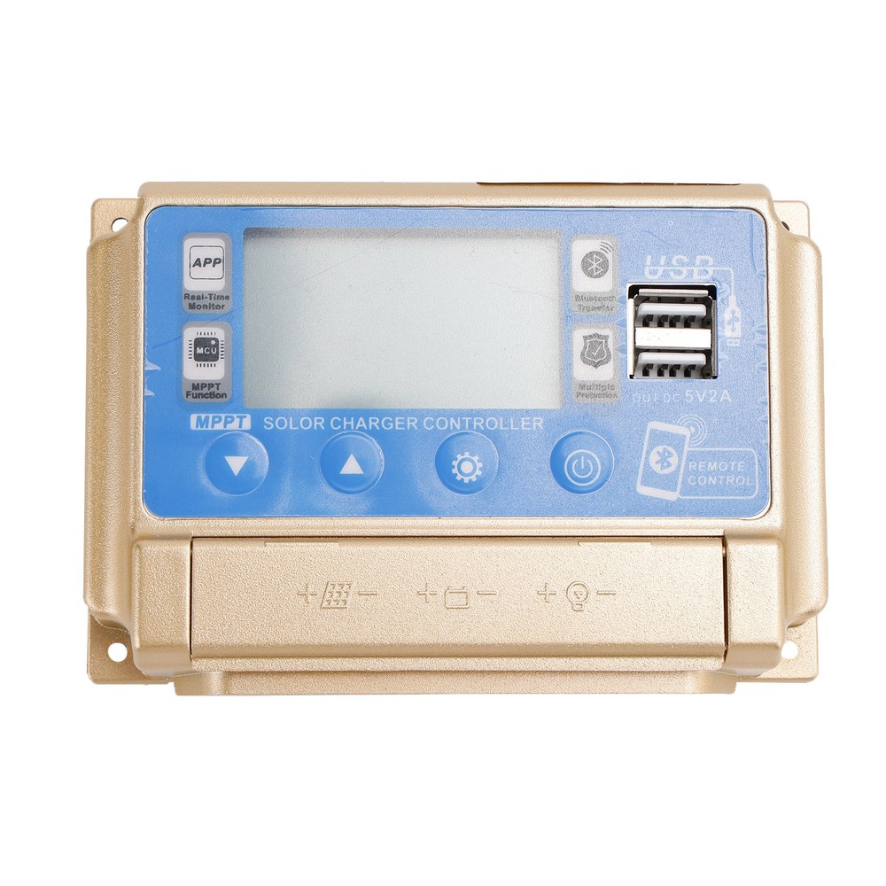 30A MPPT Bluetooth Solar Charge Controller Charger 12V/24V Battery Gold