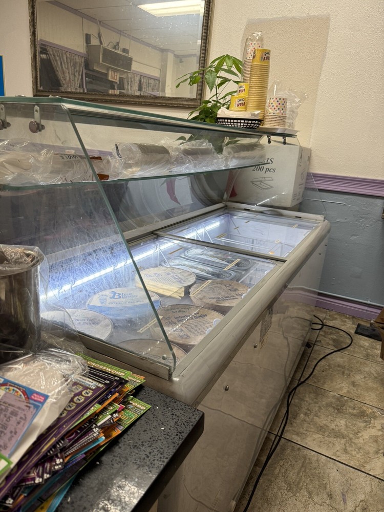 Ice cream freezer display case