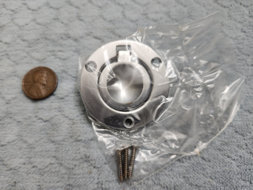 Baldwin Flush Ring Pull Round Chrome 1-1/2"
