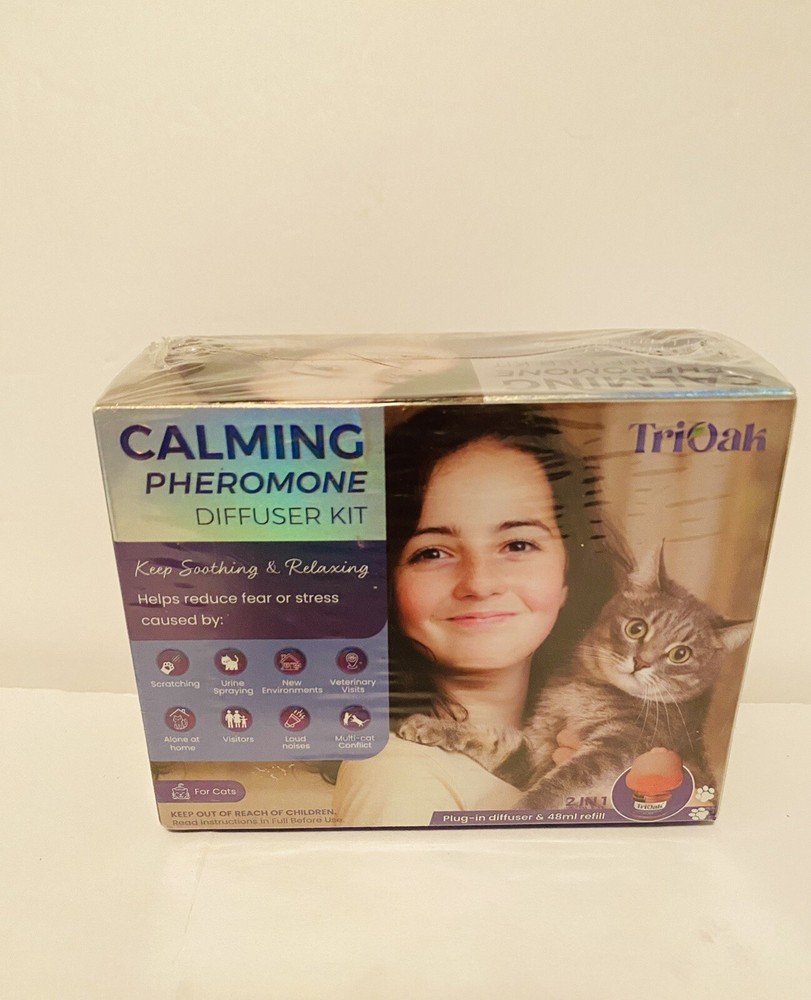 (2) TriOak Cat Calming Diffuser - Feline Anxiety Relief - Pheromone Diffuser 2-1