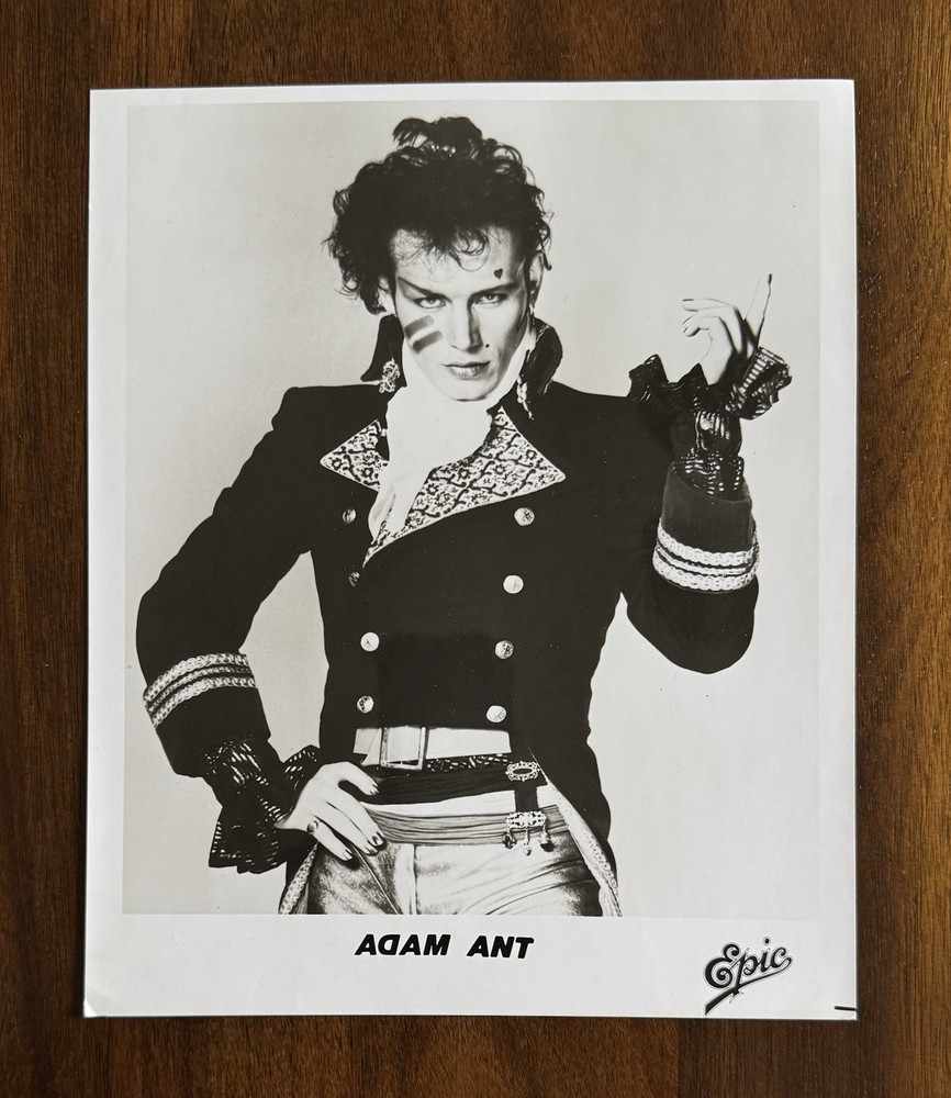 Adam Ant 8x10 Glossy Black & White Promo Publicity Press Photo Epic Records