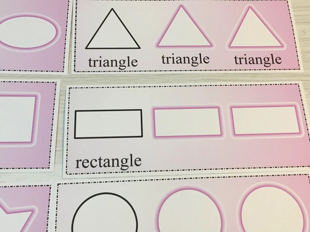 Wipe N Write Shape Trace Cards - Laminated Card - Pre-school- Kindergarten