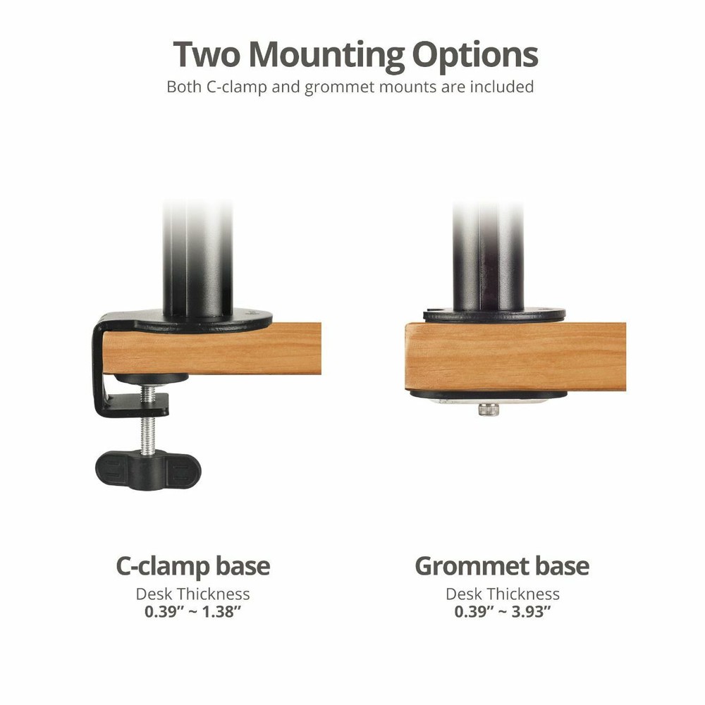 SIIG Single Pole Arm Multi-Angle Replaceable Articulating Monitor Desk Mount