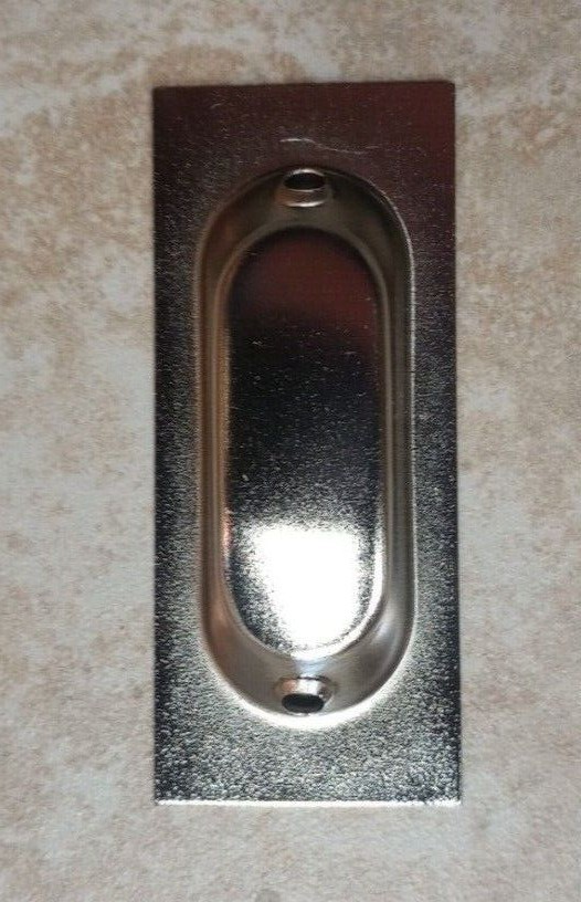 Small Rectangular Flush Finger Cup Pull Sliding Door Hardware Choice of Finish