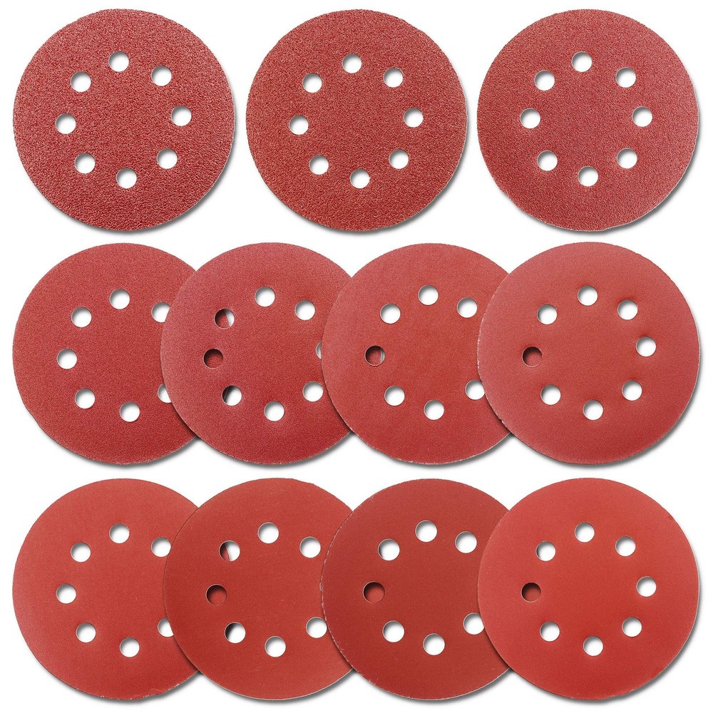 5-Inch Hook and Loop Sanding Discs for Random Orbital Sander, Assorted Sandpa...