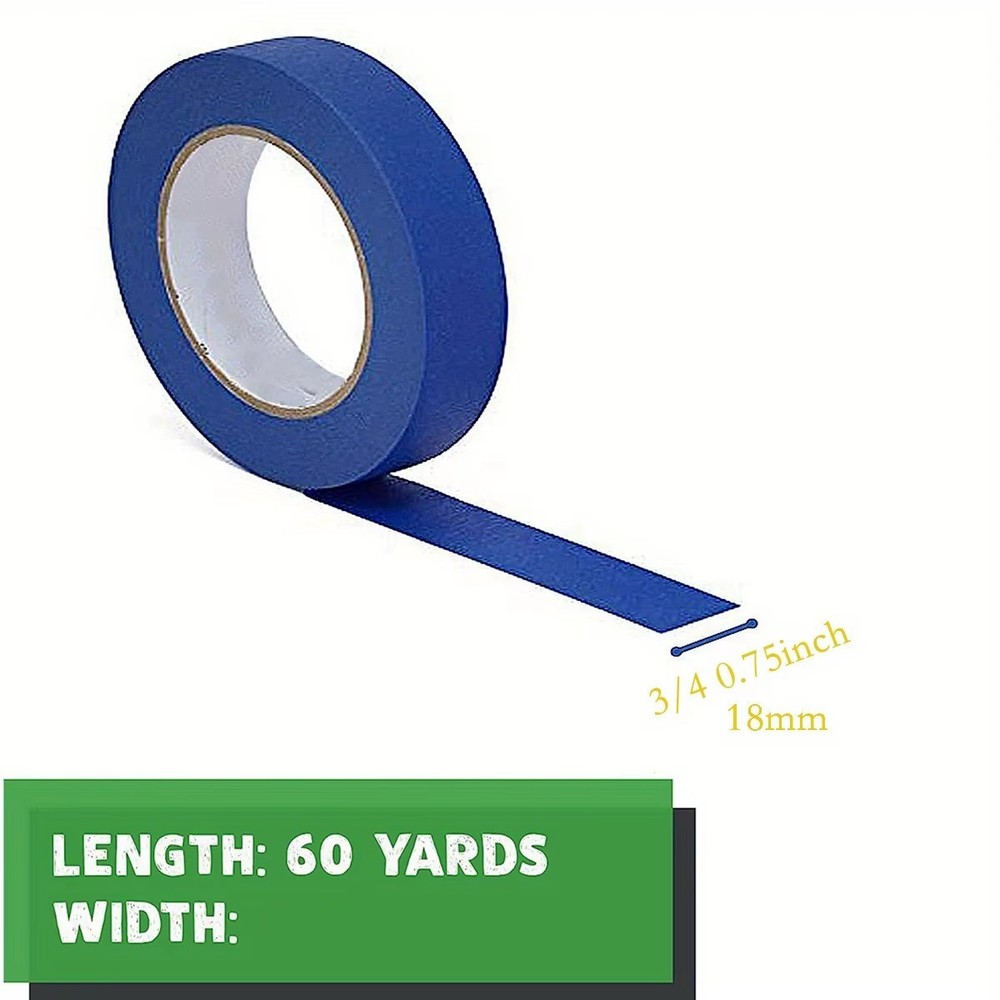Blue Painters Masking Tape Multi Size Clean Release 4pcs Set