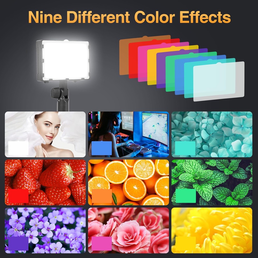 Portable Photography Lighting Kit 60 LED Continuous Studio Lights 2 Pack