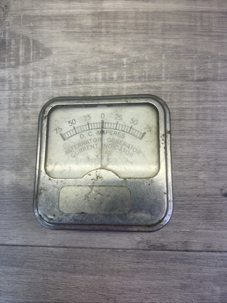 Vintage Electronic Tool Co D. C. Amperes Alternator Generator Current Indicator
