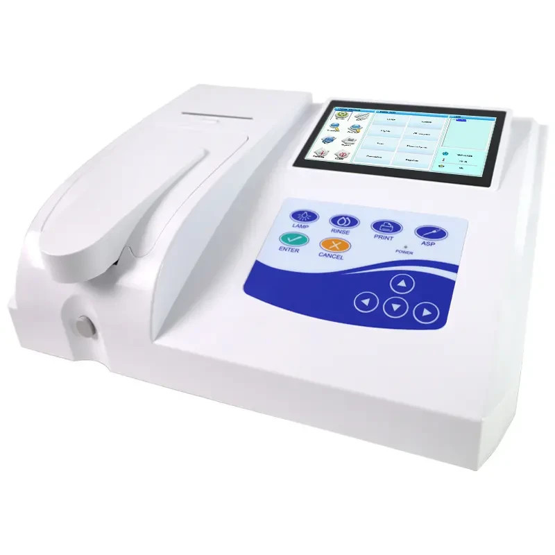 Touch Screen Semi-auto Biochemistry Analyzer analyzing blood fluid Printer