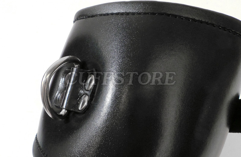Adjustable Size Deluxe Padded Black Leather Posture Collar