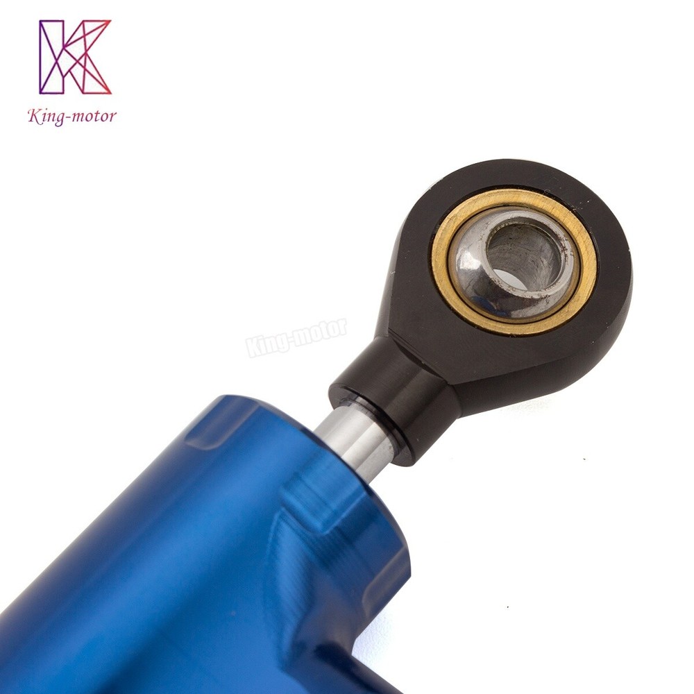 CNC Blue Steering Damper Motorcycle Bike Stabilizer Linear Reversed Safe Control