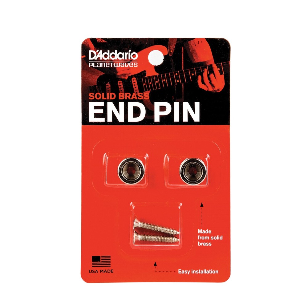 D'Addario Solid Brass End Pins; Chrome