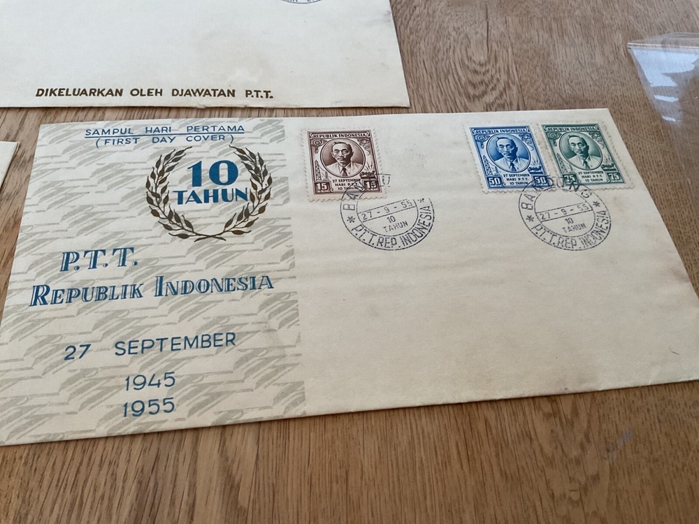 Indonesia 3 covers all have missing stamps B39