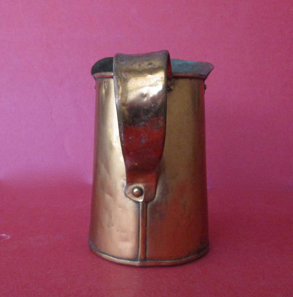 Antique Copper Planter & Antique Copper Pitcher
