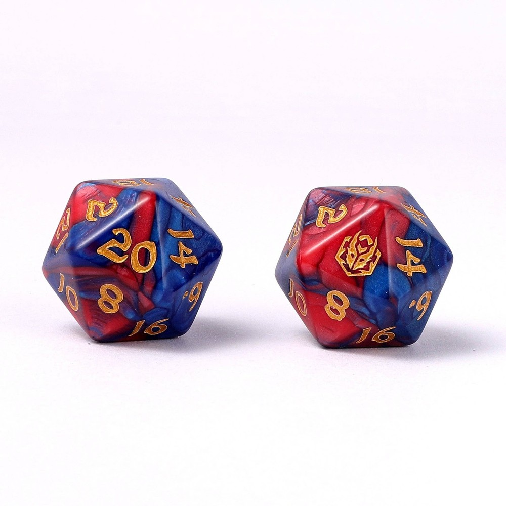Wyrmforged Rollers - Rounded Edge 8 Piece Polyhedral Dice set - Stormcaller