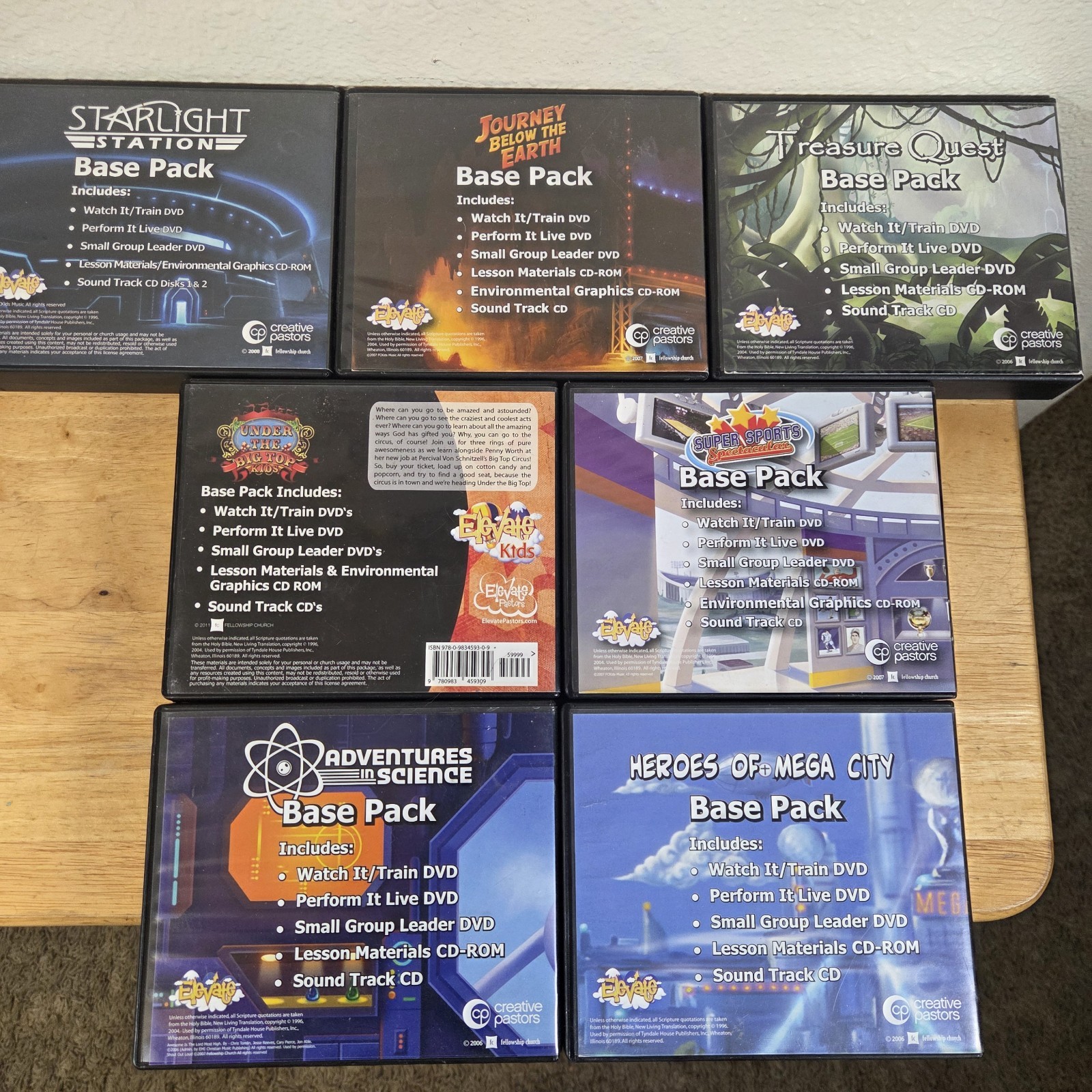Lot of 7 ELEVATE Creative Pastors Base Packs DVD/CD Church Ministry