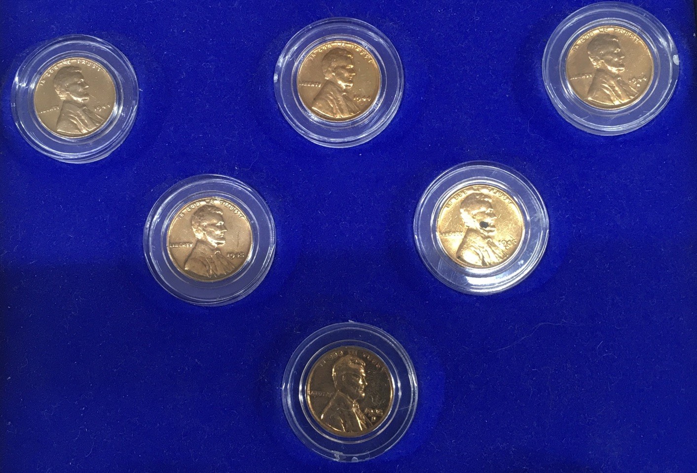 The Historical United States Coin Collection Wall Display Case W/77 Coins