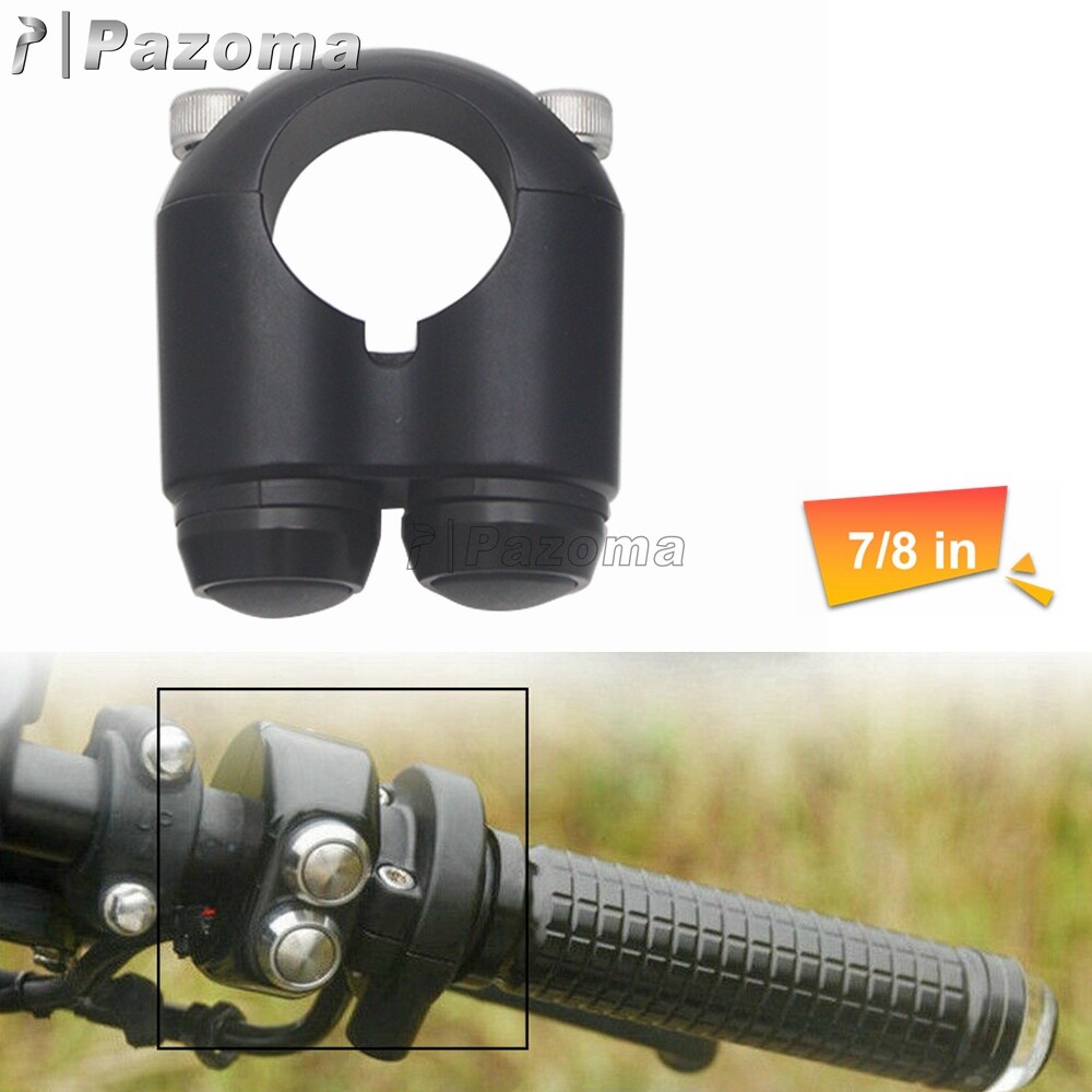 7/8" Handlebar Switch 2 Button Momentary Switch For Harley Chopper Cafe Racer