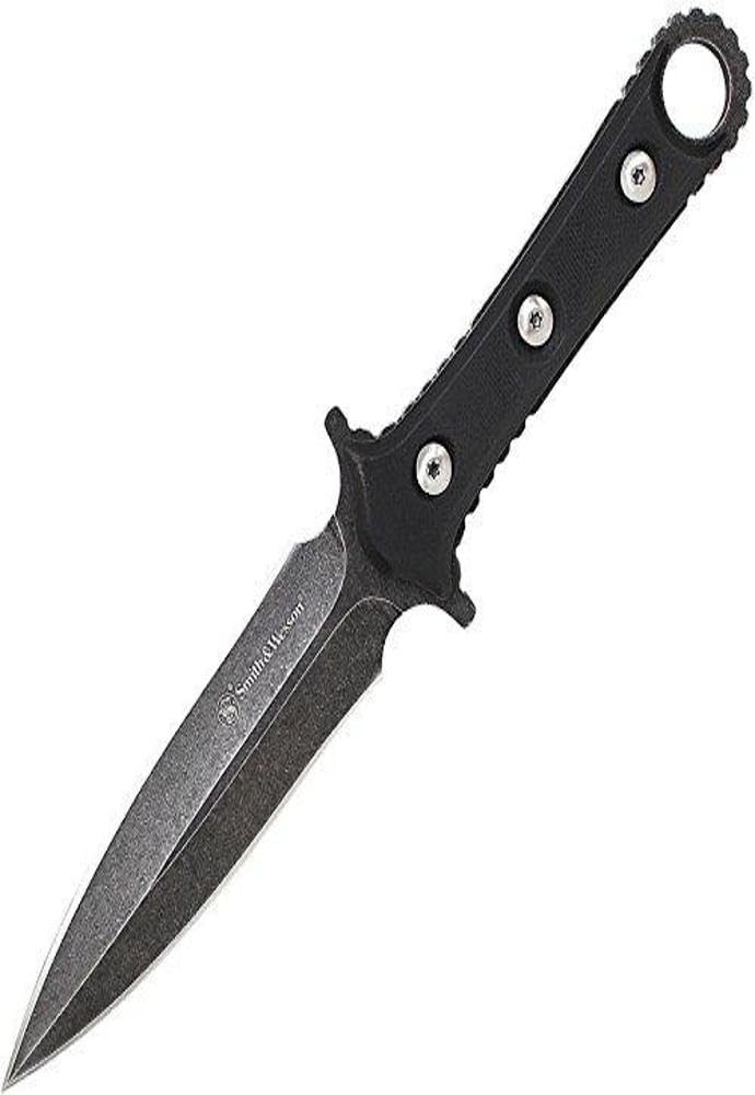 Smith & Wesson Knives SWF606: Fixed Blade Boot Knife, Stone Washed