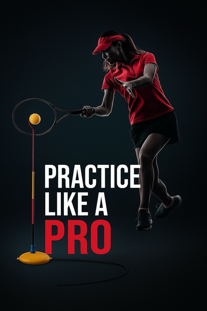 TopspinPro Portable Tennis Trainer – Topspin Practice Rebound Ball Training Tool