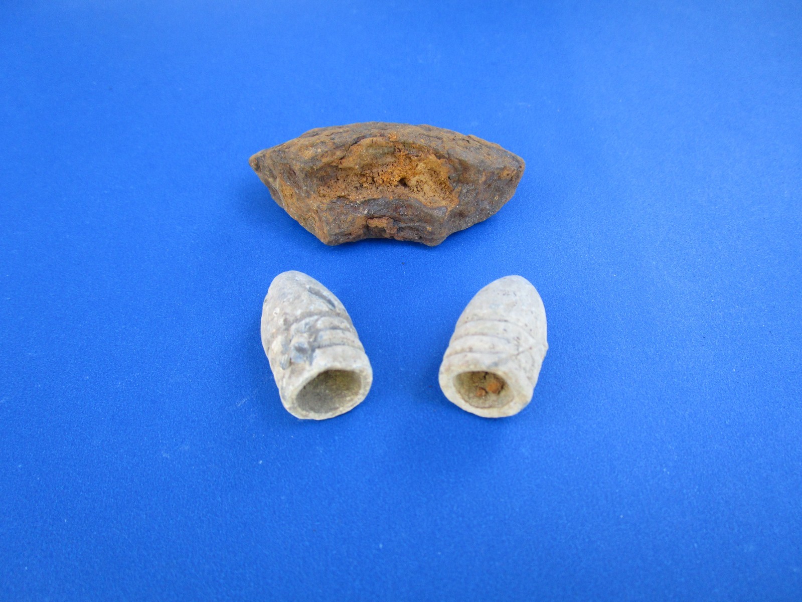 Civil War Relic Artillery Shell Fragment & Dropped Minies, dug, Chattanooga, TN