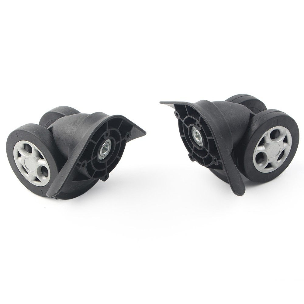 1 set W045 Replacement Luggage Spinner 360°universal Wheel Black