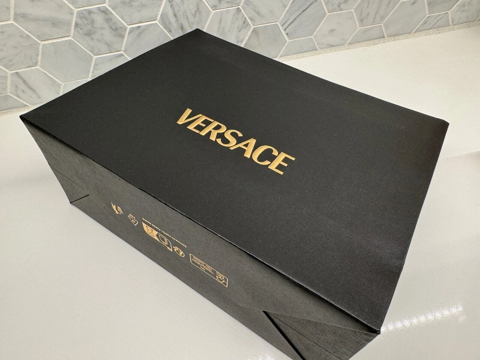 Versace Shopping Bag & Gift Box Black/Gold - Small, Medium, Large - Choose Size